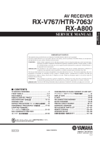 Yamaha RXV-767 - Service Manual 